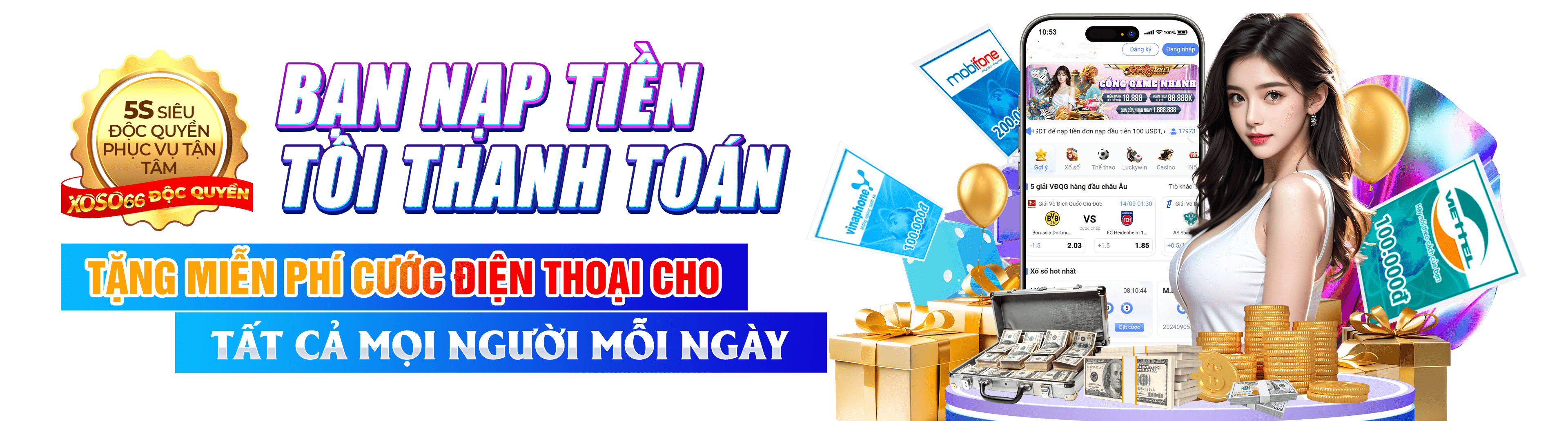 Hình ảnh quảng cáo của rwin hiển thị nền tảng và các lợi ích