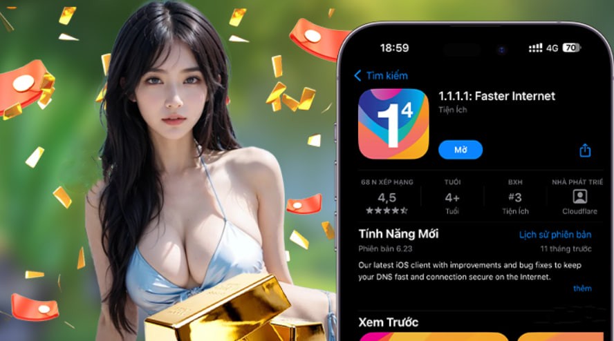 Hình ảnh quảng cáo của rwin hiển thị nền tảng và các lợi ích