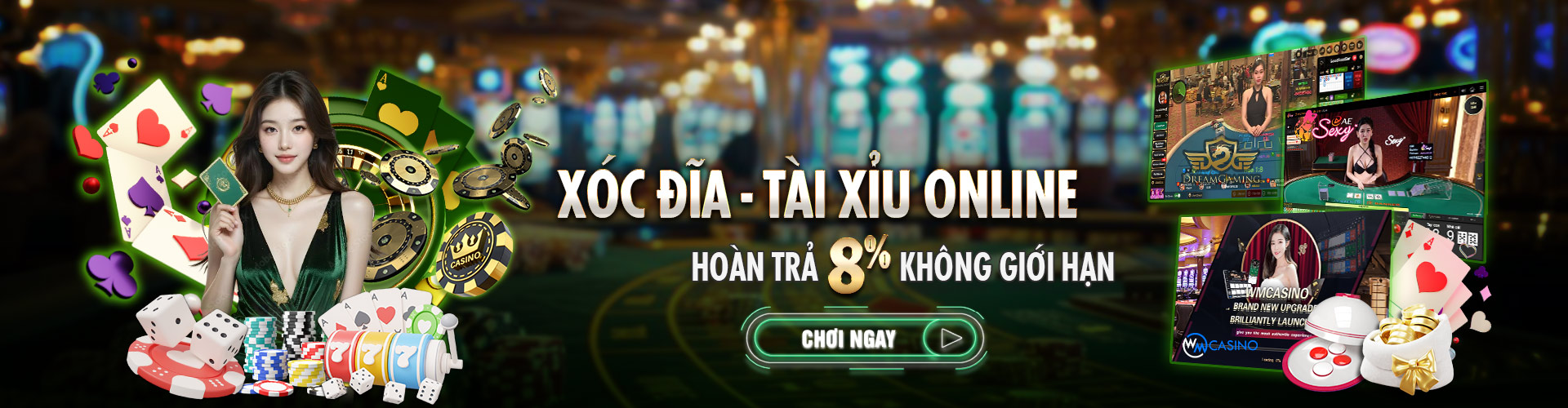Hình ảnh quảng cáo của rwin hiển thị nền tảng và các lợi ích
